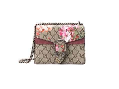 borsa tote a fiori con inserti uccello gucci|Borsa a spalla a fiori .